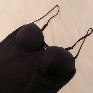 Lulus black padded mini dress